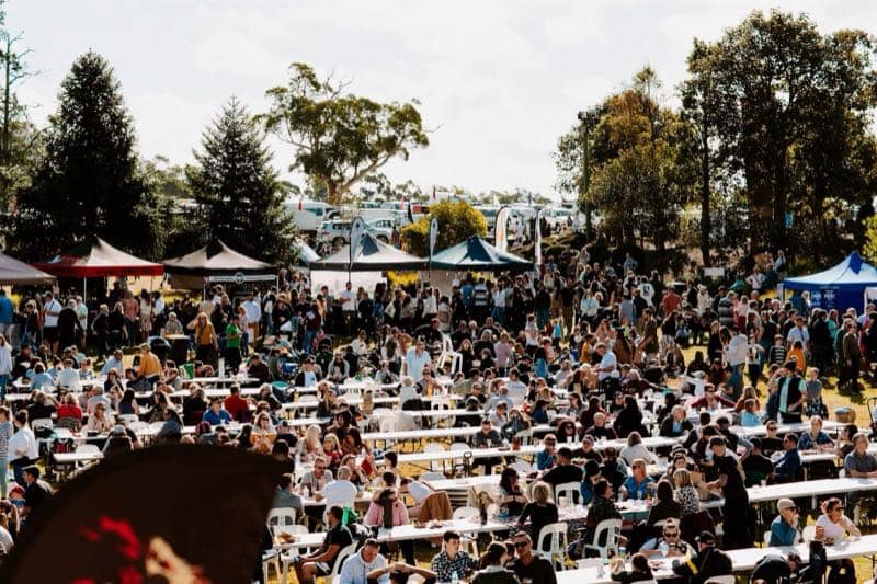 A large crowd gathering at a Wedding Expos Australia event