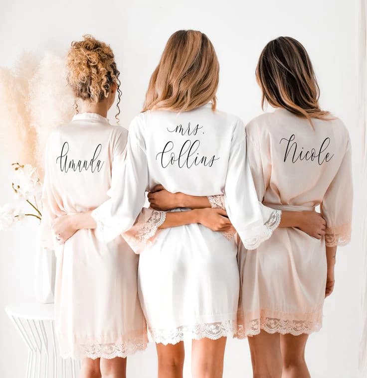 Personalised Luxe Bridal Robe from I'm Getting Married Store