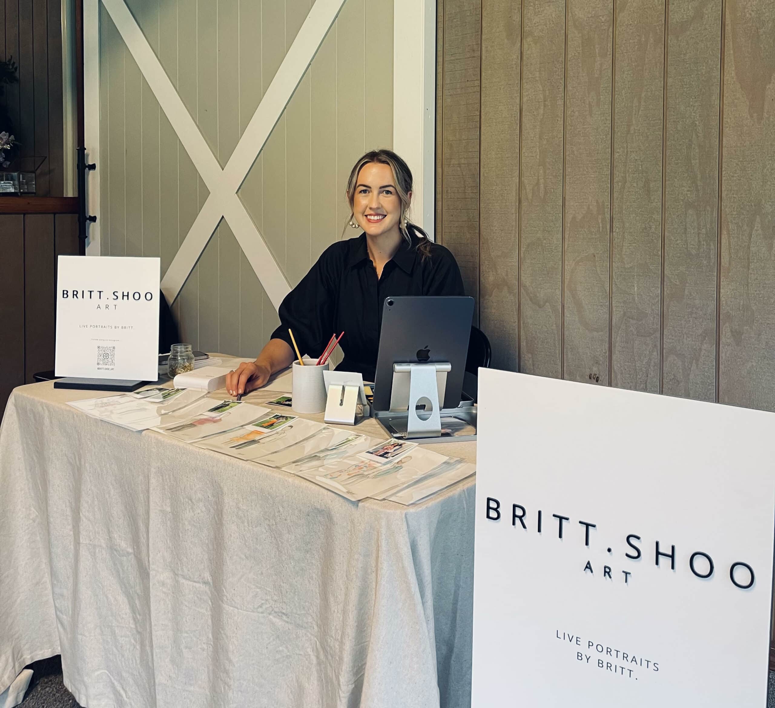 Britt Shoo Art- Live Wedding Painter wedding vendor
